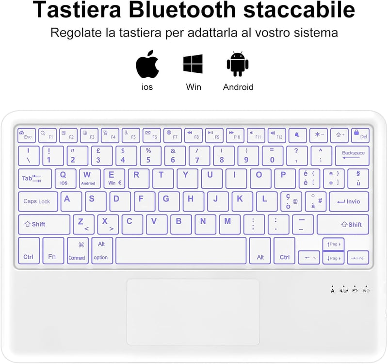FOGARI iPad Pro 13 hüvelykes M4 2024 Tok Levehető Vezeték Nélküli Billentyűzettel - Tablet Védőtok Apple Készülékhez