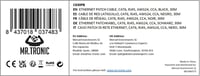 Mr. Tronic 30 méteres Cat6 UTP fekete Ethernet kábel, RJ45 csatlakozókkal 10
