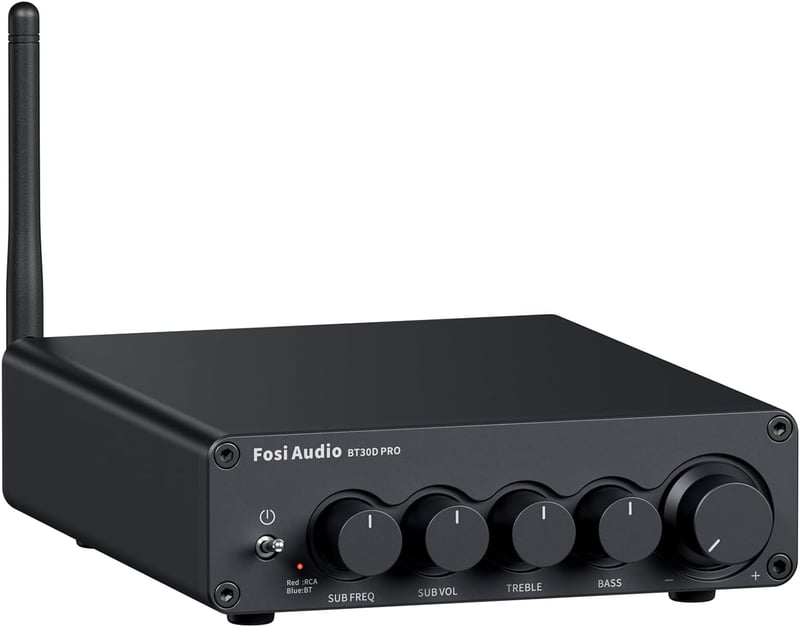 Fosi Audio BT30D Pro Bluetooth 5.0 Hi-Fi erősítő, 165W+350W, hangfalakhoz és mélyládához