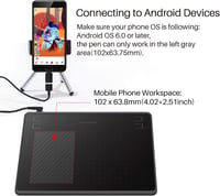HUION HS64 rajztábla kezdőknek, 6,3x4 hüvelykes, akkumélkülös tollal 4