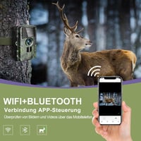 Lutranstra 4K Vadkamera 60MP WiFi Applikációval, Éjjellátó, 0.1mp Indítási Idő, Mozgásérzékelő, Vízálló IP66, 32GB Memóriakártyával, Bluetoo 2