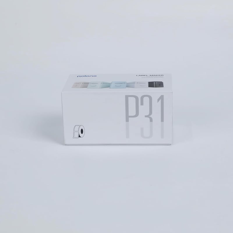 POLONO P31s Bluetooth Címkenyomtató - Hordozható Öntapadós Címkéző iOS/Android, Fehér