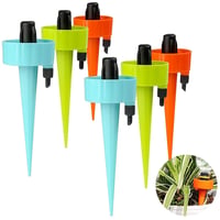 LUCKNIGHT Automata Növényöntöző Készlet - 6 db Öntözőtüske Szeleppel, Csepegtetős Öntözőrendszer Szobanövényekhez, Nyaralás Alatti Öntözéshe 1