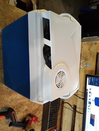Ladă frigorifică electrică Mobicool ME24, 23 L, 12V/230V, albastru, cu ventilator dublu, pentru mașină și — colț superior rupt (stare: vezi a 2-a imagine) 3