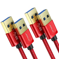 JSAUX USB 3.0 hosszabbító kábel szett, 1m és 2m, fonott nylon, 2db 1