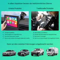 GreenAuto T86 7" érintőképernyős autórádió CarPlay-jel, Android Auto-val és tolatókamerával 7
