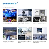 MEISHILE 12V 50A 600W Tápegység - Ipari Transzformátor LED Szalaghoz, 3D Nyomtatóhoz, Motorhoz - AC 230V/110V - Krokodilcsipeszes Csatlakozá 3