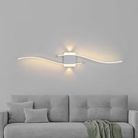 minifair 120 cm Modern Fali LED Lámpa - Fehér Akril Világítás Kiegészítő Fényforrással, Folyosóhoz, Lépcsőházba, Nappaliba, Fürdőszobába,  1