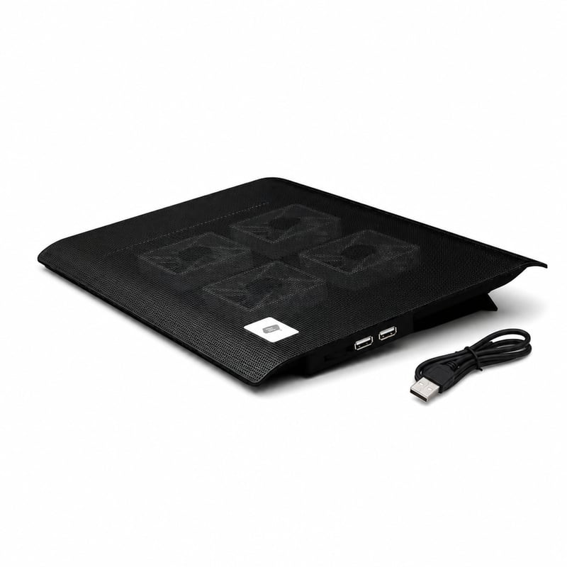 Cooler laptop NK pentru notebook-uri de 12-17 inchi, 4 ventilatoare silențioase, 2 porturi USB — defect, pentru piese: senzor defect (stare: vezi a 2-a poză)