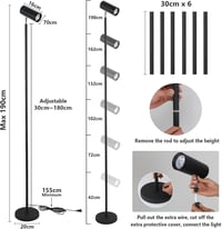 Rayofly 40W Teljes Spektrumú LED Növénylámpa - Állítható Magasságú Beltéri Növényvilágítás Időzítővel 4/8/12H, Fekete Állványos Lámpa Nagy N 3