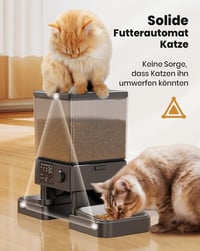 oneisall 5L Automata Kisállat Etető 2 Tállal - Macskáknak és Kutyáknak, Hangrögzítő Funkcióval, Rozsdamentes Acél Tálakkal - standard 5