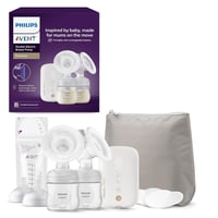 Philips Avent elektromos dupla mellszívó - Hordozható anyatej fejő 5 tárolózacskóval, 2 cumisüveggel, BPA-mentes (SCF398/31) 1
