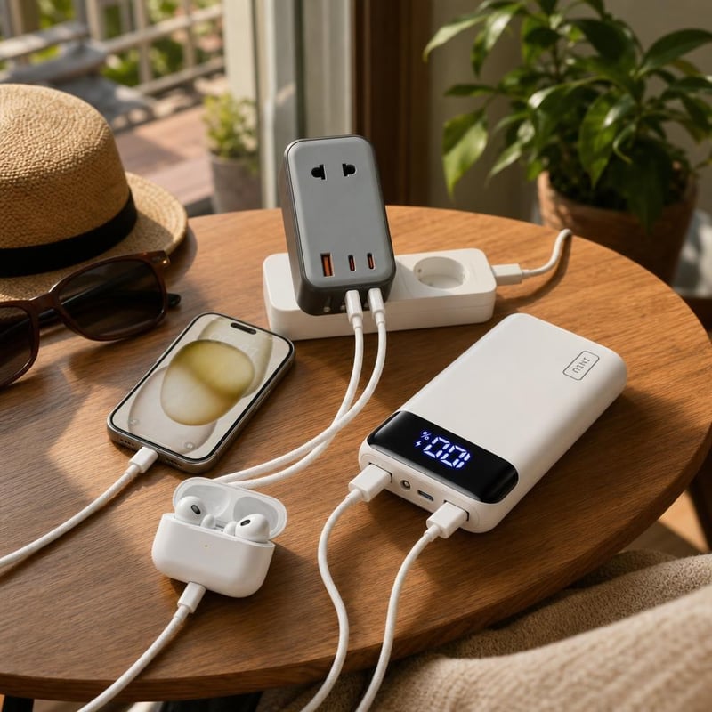 Nomád energetický set: 1x USB-C kábel + 1x 20W adaptér + 1x 20000 mAh powerbank