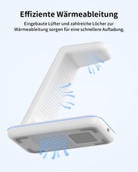 Samsung 3 az 1-ben Vezeték Nélküli Töltőállomás - Fehér, Telefon, Óra, Fülhallgató 5
