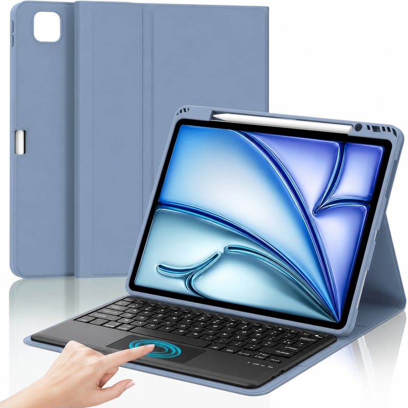 Billentyűzetes Tok iPad Air 13 Colos M4 2026 M3 2025 M2 Pro Modellekhez – Védő Keyboard Case Magyar Kiosztással