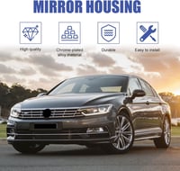 Car Visszapillantó Tükör Borítás - Volkswagen Passat B8 2016-2019 Kompatibilis Szénszálas ABS Műanyag Oldaltükör Burkolat Pár - Fekete 6