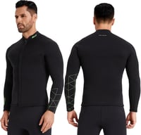 ZCCO 1.5-3mm Neoprén Búvárfelső Cipzárral Férfiaknak és Nőknek 4