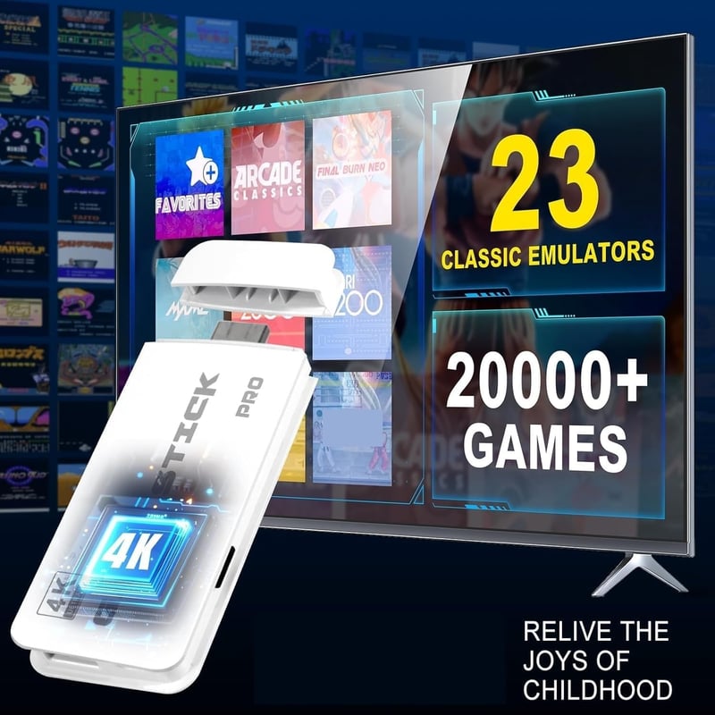 NOBES 2025 Retro Játékkonzol – 22.000+ Klasszikus Játék, 2 Vezeték Nélküli Kontrollerrel, HDMI Plug & Play, Ultra Pro