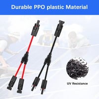 Napelemes Y-adapter kábel, 30A, piros-fekete - PV rendszerekhez 4