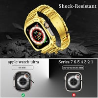 Apple Watch Ultra 49mm Strapabíró Fém Szíj Tokkal - Ezüst 3