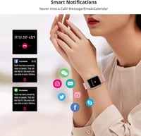Okosóra Fitnesz Tracker: 1.3" HD Érintőkijelző, Pulzusmérő, IP68 Vízálló, Rózsaszín 3