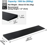 Gumírozott kerekesszék rámpa 90 cm, csúszásmentes, 500 kg teherbírású LIEKUMM küszöbáthidaló 3