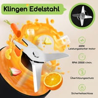 Aigostar Turmixgép 1L Smoothie Készítő, 600ml Palackkal, 350W 2