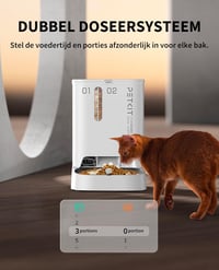 PETKIT 5L automata kamerarendszerű macska etető, kutyáknak is - 2 tálcás, HD kamerás, AI követéssel 5