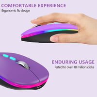 Vezeték Nélküli RGB Gamer Egér Bluetooth-szal és USB-C Adapterrel 6