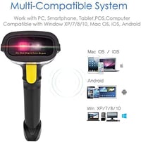 NETUM Bluetooth QR kódolvasó - Vezeték nélküli 1D/2D vonalkód szkenner iOS és Android támogatással 2