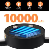 Aipsun Akkumulátoros Fali Lámpa 10000 mAh - 80 cm Távirányítós LED Világítás Időzítővel, Fényerőszabályzóval, Vezeték Nélküli Modern Fekete  9