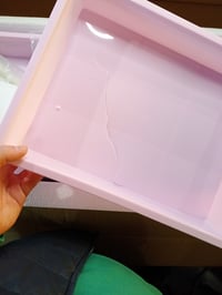 FANTASK Cărucior de depozitare cu 10 sertare stivuibile, mov, cu roți blocabile — fără mijlocul sertarului rupt (stare: vezi a 2-a fotografie) 2