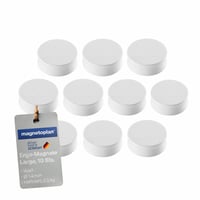 Okrúhle magnety magnetoplan Ergo-Magnete Large, biele, 34 mm, na tabule a do kancelárie – súprava 9 ks 3