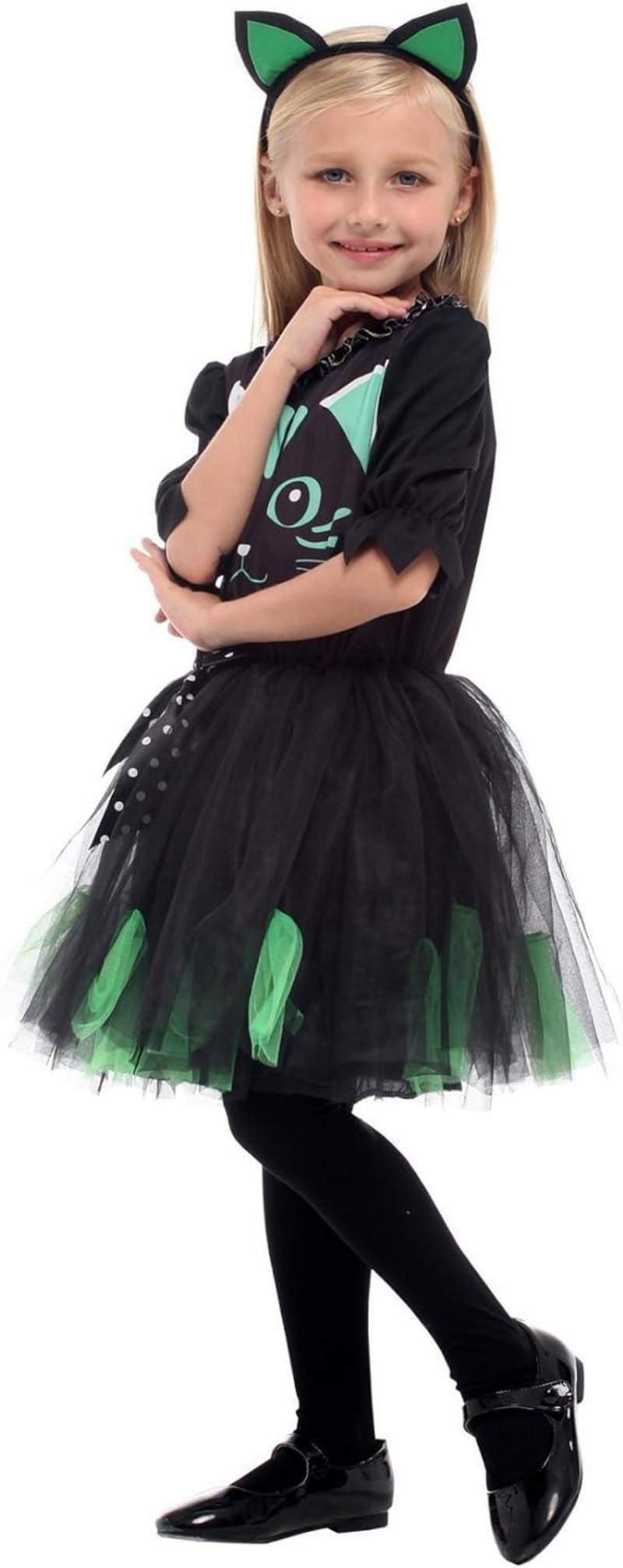 Fekete Macska Jelmez Gyerekeknek Halloween és Farsang 110-120 cm