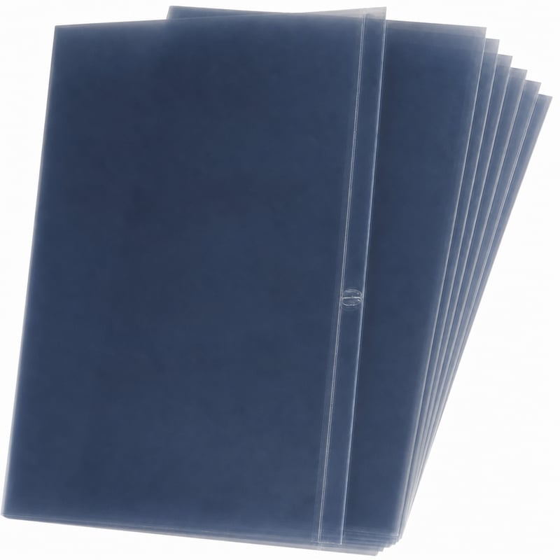Albyco prozirna folija za uvezivanje A4 210x297 mm 150 mikrona 100 kom. — Sjajna prednja folija — cca 70-100 kom. (stanje: vidi 2. sliku)
