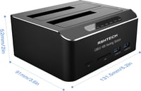 RSHTECH USB 3.0 Alumínium HDD/SSD Dokkoló 2 Tárhelyhez, Klónozással, SD/TF Kártyaolvasóval 7