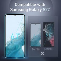 Samsung Galaxy S22 Ütésálló Tok Forgatható Gyűrűvel - Kék, Katonai Minőség 2