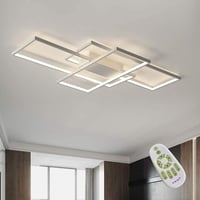 Diossad Téglalap LED Mennyezeti Lámpa 120W Távirányítóval - Szabályozható Fényerő, 2700K-6500K Színhőmérséklet, Memória Funkcióval, Nappali, 1