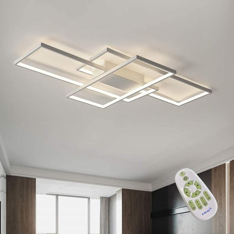Diossad Téglalap LED Mennyezeti Lámpa 120W Távirányítóval - Szabályozható Fényerő, 2700K-6500K Színhőmérséklet, Memória Funkcióval, Nappali,