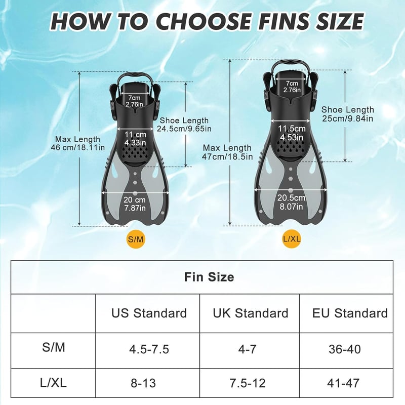 KUYOU Snorkel szett felnőtt búvármaszk teljes száraz rendszer szivárgásmentes, L/XL EU (41-47)