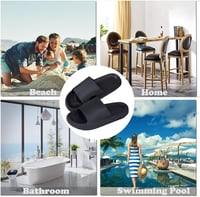Cozislides Felhő Papucs - Fekete Gumi Strandpapucs Csúszásmentes Unisex 42/43 7