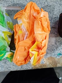 Chennyfun 4 db felfújható úszógyűrű készlet citrom és narancs mintával — hiányos csomag – 1 strandlabda hiányzik (állapot: lásd a 2. képet) 3