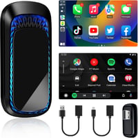 Jansite 2-in-1 Vezeték Nélküli CarPlay és Android Autó Adapter, 5GHz WiFi, USB-C, RGB, Gyors Átvitel, iPhone és Android Kompatibilis 1