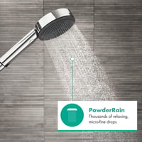 Hansgrohe Pulsify Select S Víztakarékos Zuhanyfej 9l/min, 3 Sugártípussal, Króm, Kerek (⌀105mm), EcoSmart Technológiával, Vízkőgátló Funkció 4