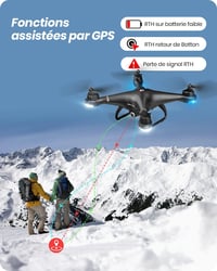 Holy Stone HS110G GPS drón 1080P kamerával, 36 perces repülési idővel, 2 akkumulátorral 4