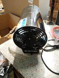 Güde GGH 10 INOX plinski grijač zraka 10000 W, 500 m³/h, piezo paljenje, nehrđajući čelik — slomljena stražnja plastična zaštitna rešetka (stanje: vidi 2. sliku) 3
