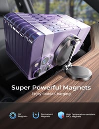 LISEN 15W Mágneses Autós Telefontartó MagSafe Töltővel iPhone 15/14/13/12 Sorozathoz - Fekete 4