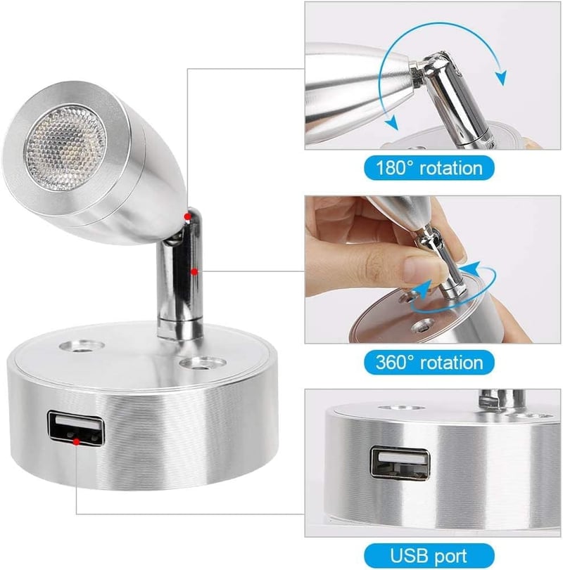 SUPAREE 12V-os LED belső világítás autóba, lakókocsiba, hajóba - 2 db