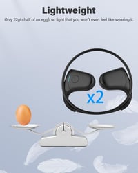 SANOTO csontvezető Bluetooth 5.3 sport fülhallgató, vízálló, összecsukható, könnyű 8