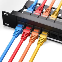 CMYKZONE Cat6 Patch Panel 24 Port 1U Rack - RJ45 Hálózati Kábel Rendező Keret, Kábelvezető Konzollal, Gyors és Stabil Adatátvitel Otthoni és - 24 Port 1U Rack Snap-in 1